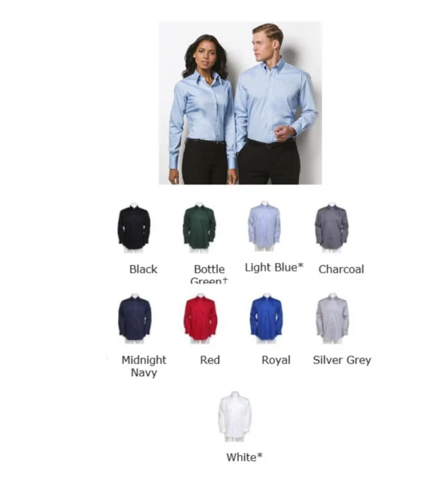 Kustom Kit  KK105 long sleeve Oxford shirt